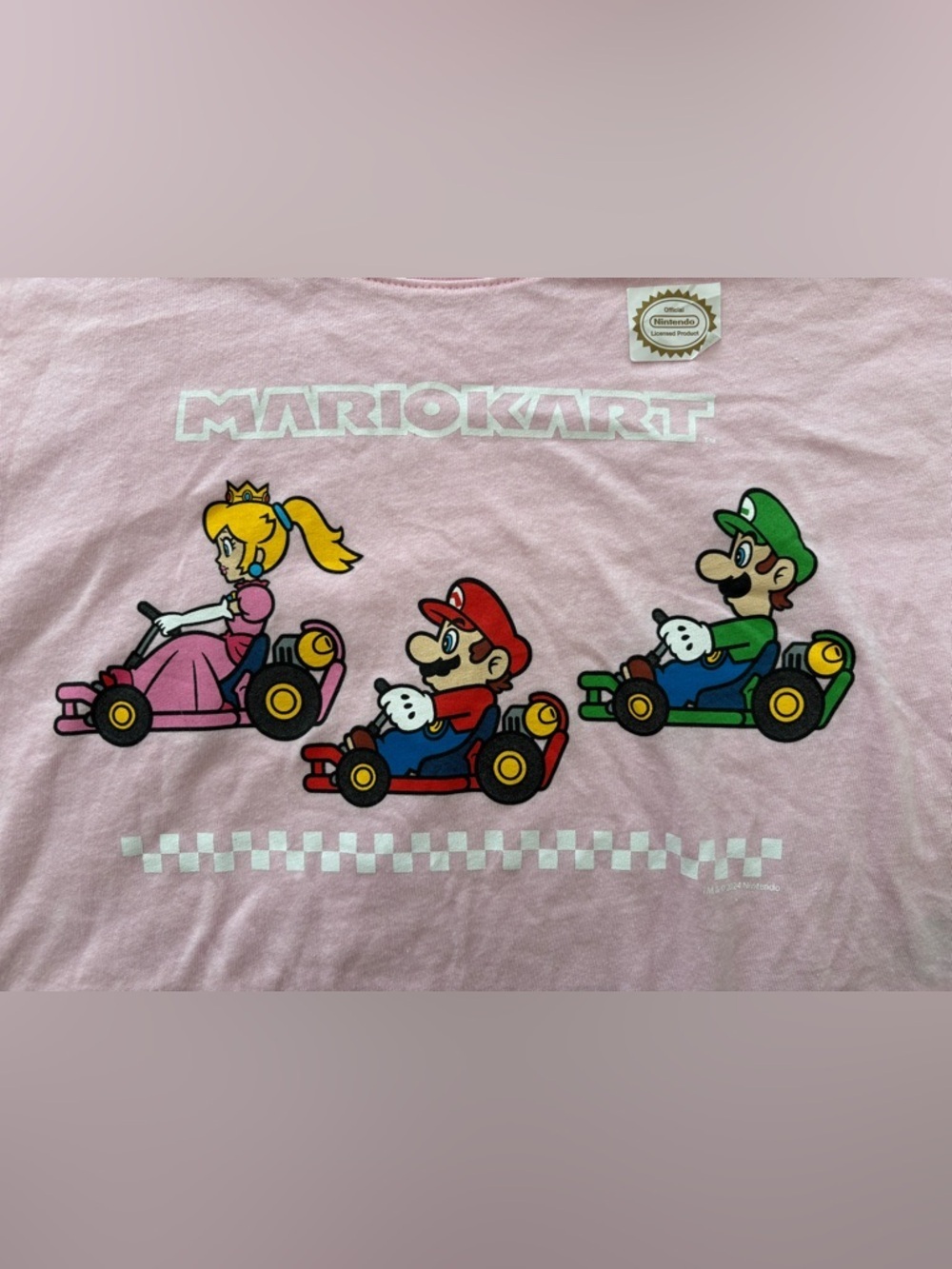 Old Navy Girls Pink Mario Kart Character Graphic Tee NWT Size Large(10/12) - Picture 2 of 6